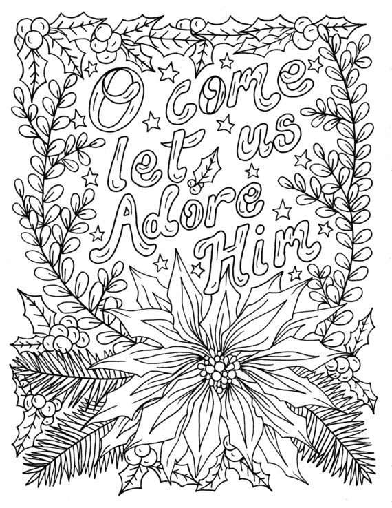 Download Christian Christmas Coloring Page Adult Coloring Books Art