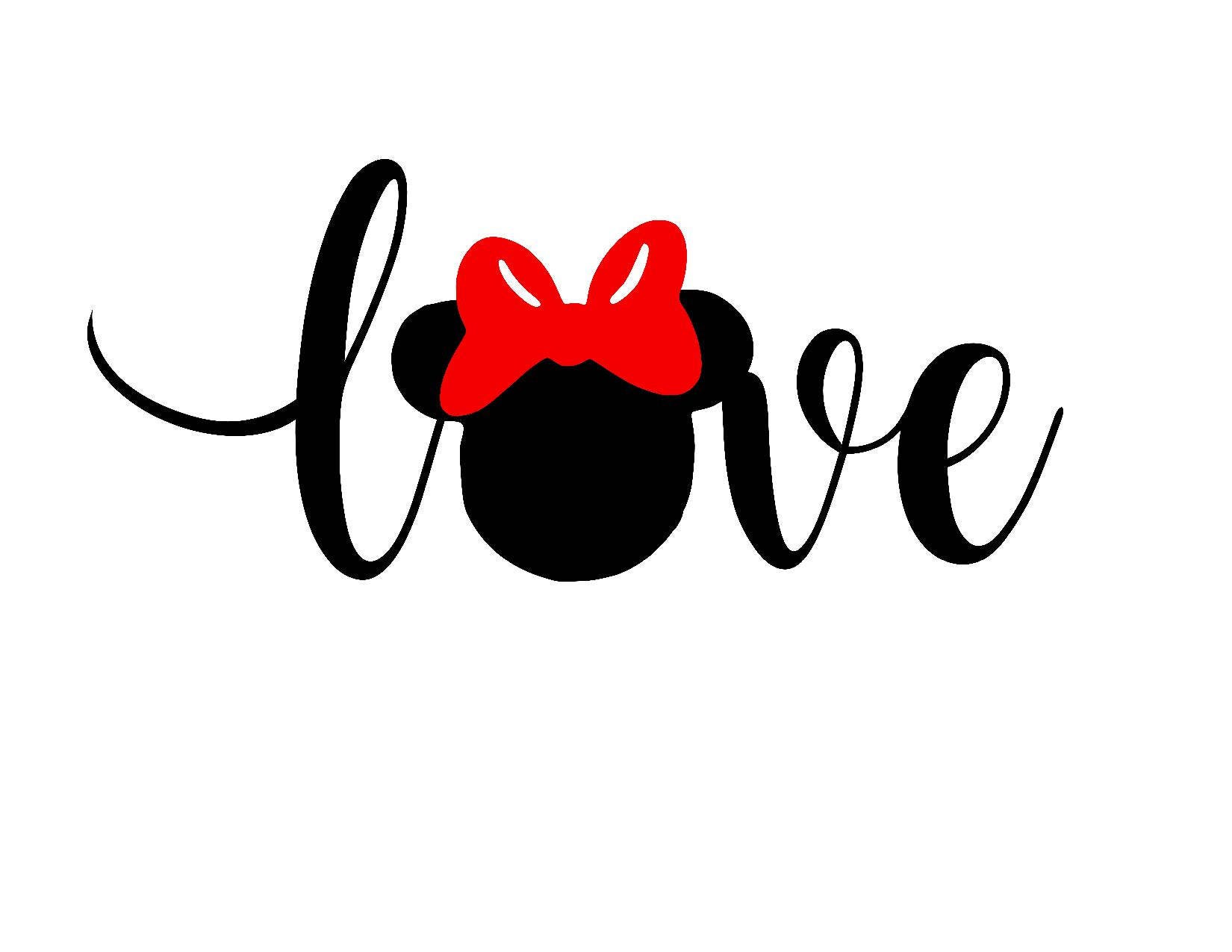 Download Disney SVG Minnie SVG Valentines Love jpg and Silhouette
