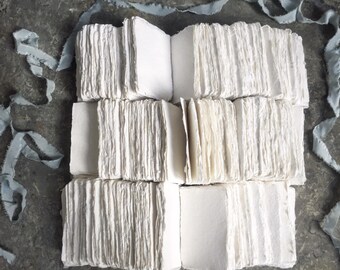 Handmade Paper Place Cards, Deckle Edge Place Cards, White Place Cards, Deckled Edge Paper, Calligraphy Place Cards, Place Cards