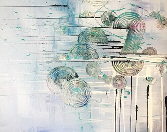Blue/gray abstract fine art