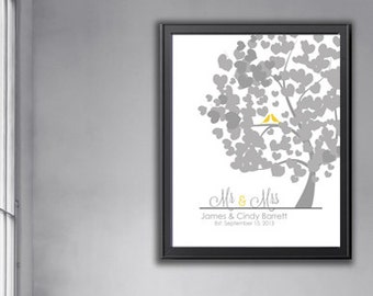 Family Tree, Wedding gift, Lovebirds, Romantic Gift, Gift for spouse, wedding keepsake, Mr & Mrs Anniversary Gift, Personalized Gift For him
