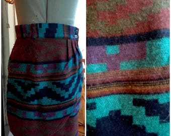 Native American Print Wrap Skirt