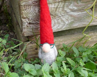 Pixie glasses wool hand needle felted