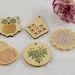 Wooden Cross Stitch Craft Blank Pendant Charm Bead