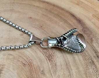 Boxing glove jewelry, Boxing glove charm, Muay Thai necklace, Fighters necklace, MMA glove, Athlete pendant, Sport charm, Boxer gift