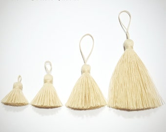 20 pieces 100% Cotton Tassel, Mini Tassel, Cotton Tassel, Unbleached Tassel, Accessories, Wholesale Tassels, tassel earring, natural tassel