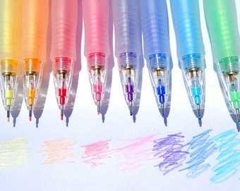 Color Mechanical Pencils - 8 Colors Set - PILOT Eno 0.7mm lead - Refillable Fun for Adult Coloring