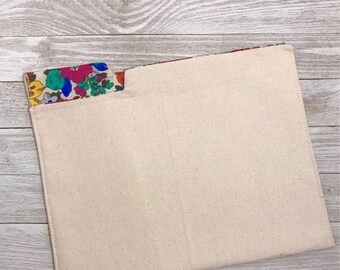 File Folder | Womens Clutch | File Folder Clutch | Canvas Clutch | Canvas and Cotton Clutch