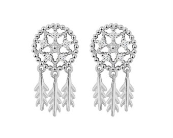 Silver Dream Catcher Earrings