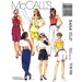 90s Off Shoulder Top, Crossed Halter Top, Shorts, Pants Pattern McCalls 5454 Midriff Crop Top Womens Size 6 8 Sewing Pattern UNCUT