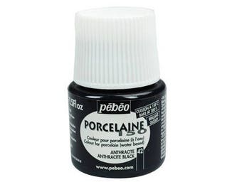 Porcelain P150 charcoal painting shiny 20 ml - Pébéo - Ref 42P150 - until the stock!