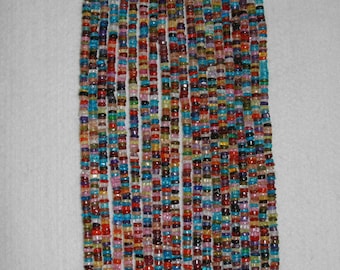 Zircon, Multicolor Zircon, Zircon Heishi, Smooth Heishi, Natural Stone, Heishi Bead, Multicolor Heishi, Full Strand, 4 mm, AdrianasBeads