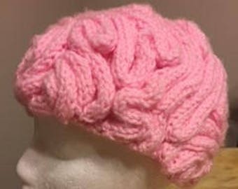 Brain Knit Hat, March for Science Brain Hat, Brainy Hat, Brain Hat, Neuroscience Hat, Earth Day Science Hat, Thinking Cap