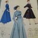 Vintage 50's Butterick #7461 Sewing Pattern Women's Button Front Robe or Brunch Coat Designs "Quick and Easy" Bust 36"