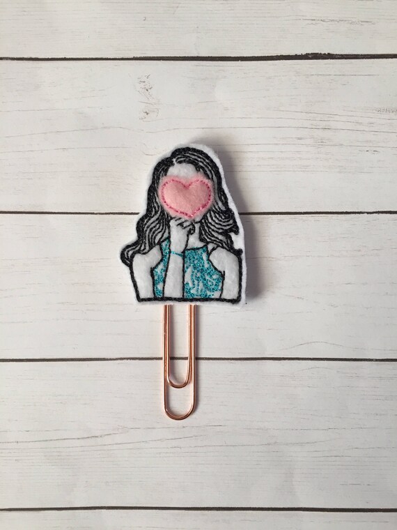 Girl In Love planner Clip/Planner Clip/Bookmark. Heart Planner Clip. Love Planner Clip. Valentine Planner Clip. Valentines Clip.