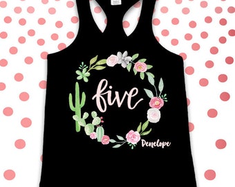 Girl's 5th Birthday Shirt 5th Birthday Girl Outfit 5 years old shirt Five Shirt 5th Birthday Top Girl's 5th Birthday Shirt