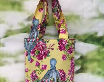 Medium Octopus with Roses Tote