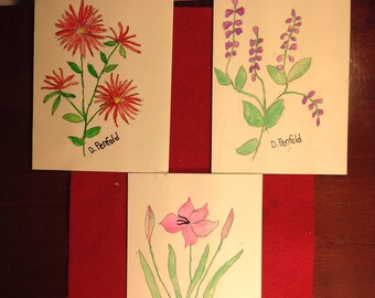 hand painted greeting cards