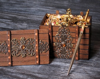 Miniature Treasure Chest for Your Dollhouse