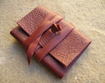 Leather address book 10,5x6,8 cm leather notebook leather sketchbook
