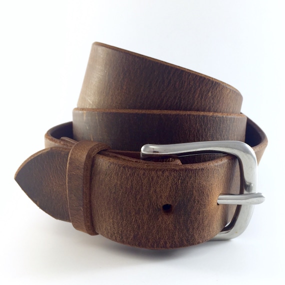 Men's Belt Distressed / 100 Year Belt / Full Grain Leather