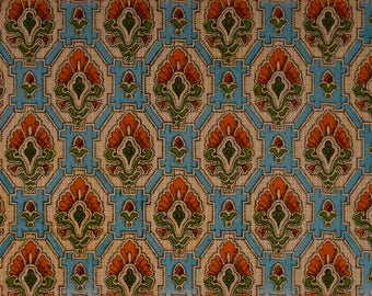 French Original Wallpaper Mosaic Botanical and Framing 1920s