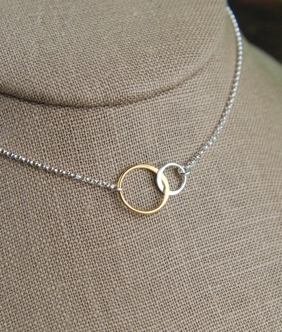 Two Linked Rings Necklace Two Linked Rings Necklace