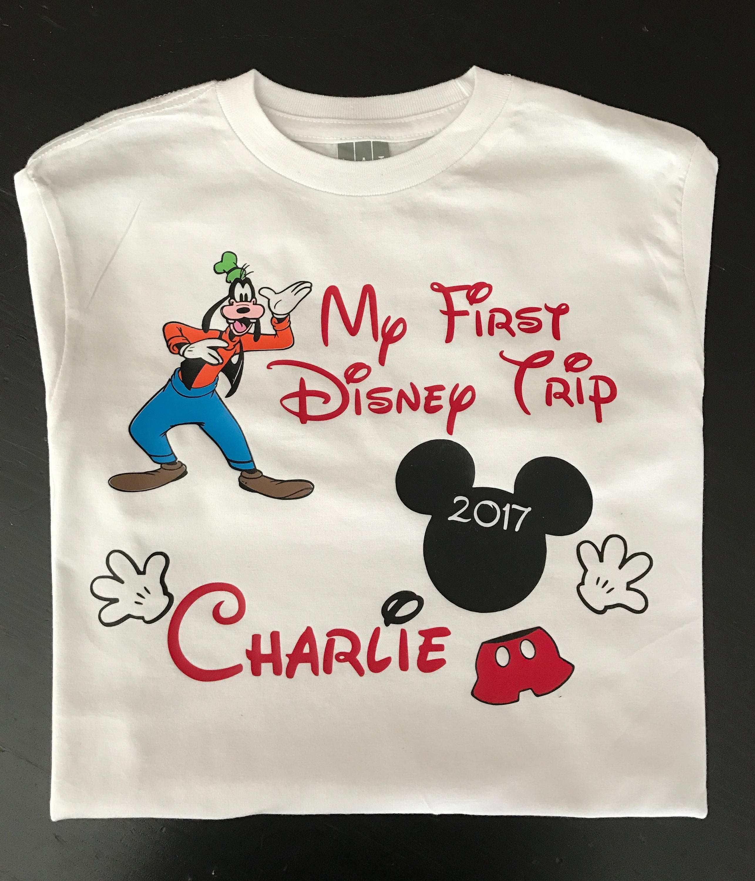 my first disney trip shirts