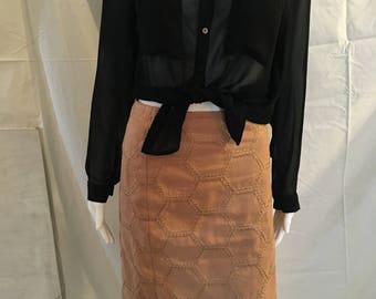 Vintage Suede Leather Skirt