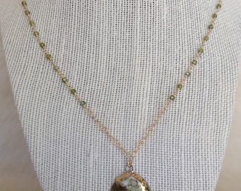 Green Shell Pendant necklace