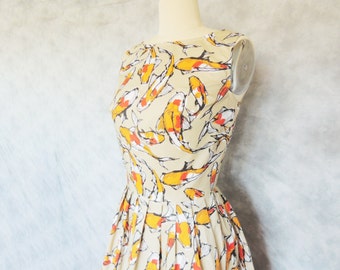 Koi Dress - Japanese Inspired, Spoonflower Print, Elegant, Formal, Fish,