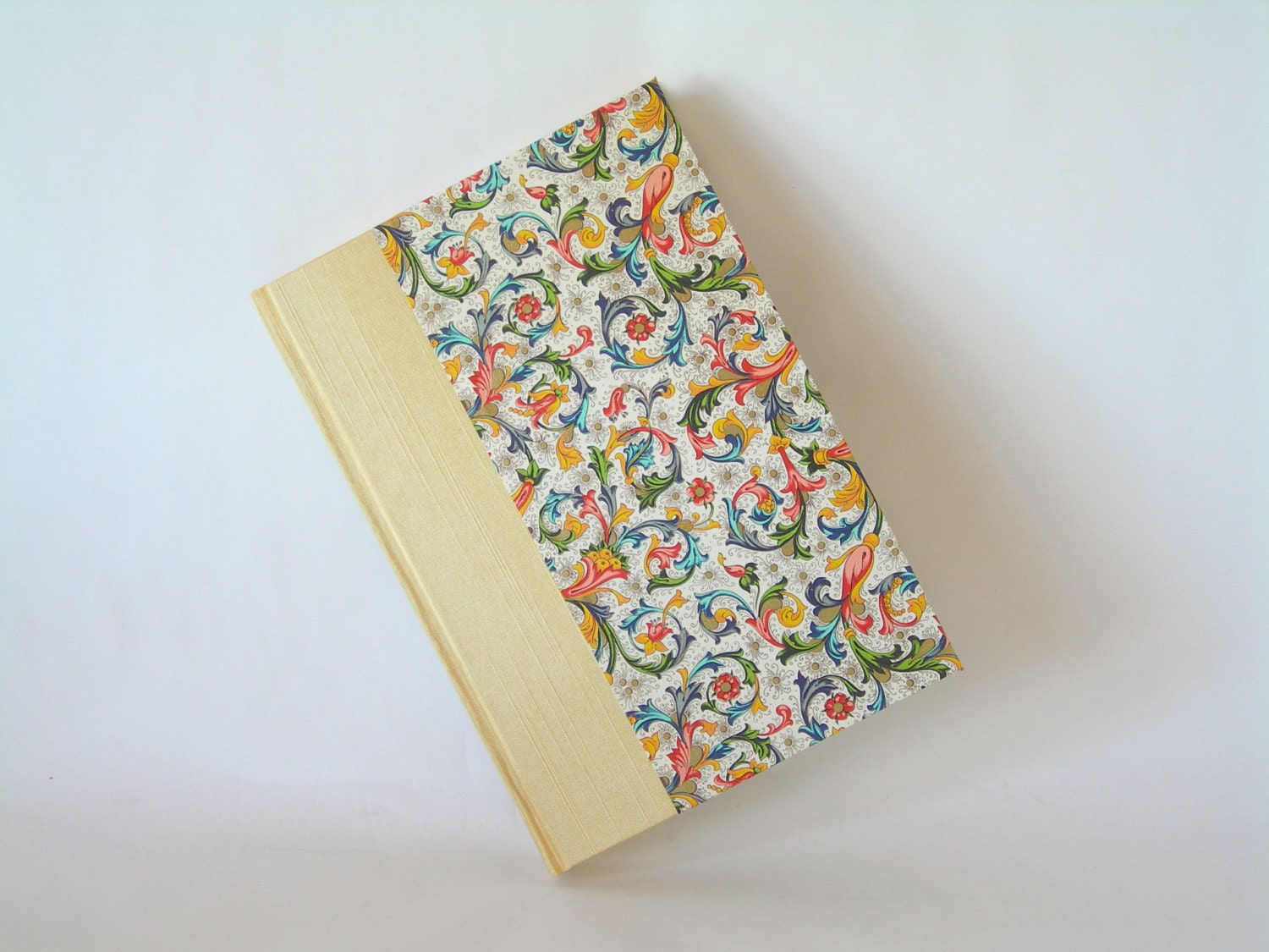 Address book large butter yellow and Florentine 6x8.5 in