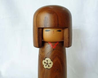 1745 Kokeshi doll,Nice Vintage Japanese wooden Sosaku Kokeshi doll ,ARTIST'S Work,marked, Creative Kokeshi doll,Handcrafted in Japan