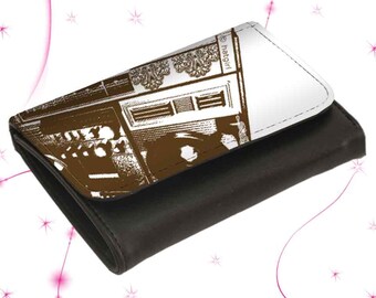 Leather wallet purse "Boombox"