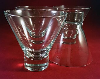Stemless Martini Glasses Set of 3