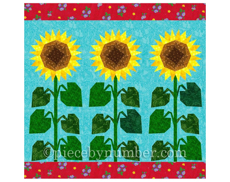 sunflower quilt block pattern paper pieced quilt patterns
