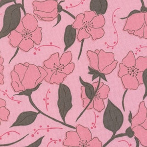 Free Spirit, Valorie Wells, Olive Rose, Little Roses in Pink VW09 - 1 Yard - Clearance