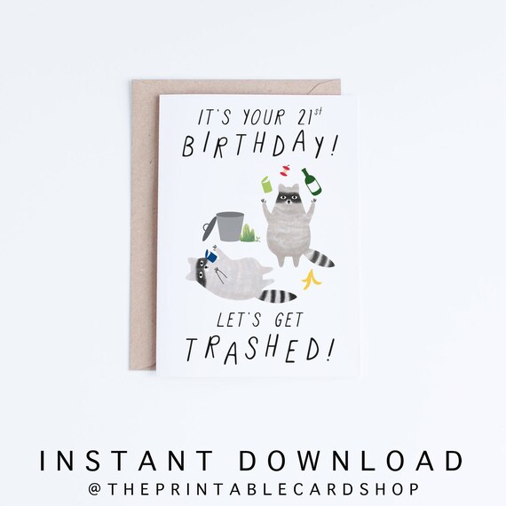 printable 21st birthday cards funny 21 birthday cards instant