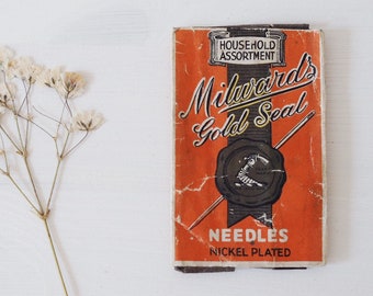 Vintage Milwards Gold Seal Needles in Original Packaging Vintage Sewing 8 Needles