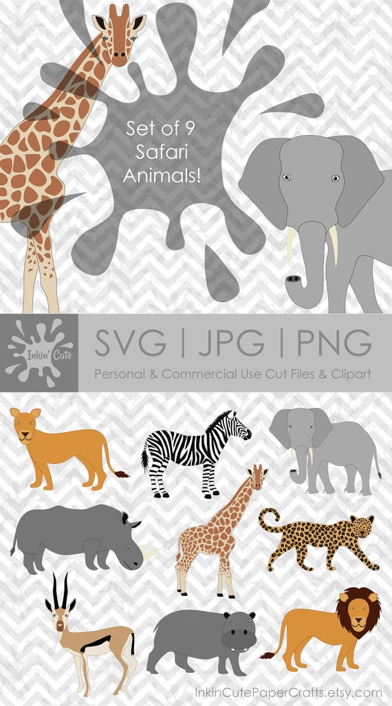 Download Safari Animal Clipart African Safari Animals Lion SVG Hippo