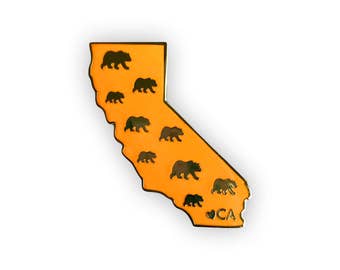 California Enamel Pin - California State Bear Pin