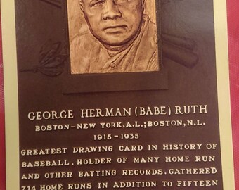 George Herman (Babe) Ruth National Baseball Hall of Fame & Museum Cooperstown, Newe York Post Card