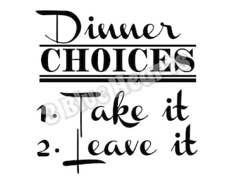 Dinner Choices SVG dxf Studio, Kitchen SVG dxf Studio, Cooking SVG dxf Studio, cutting board svg dxf studio