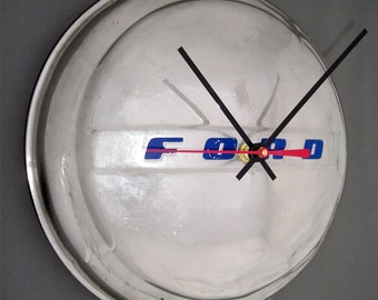 1947 - 1960 Ford Wall Clock - 1950's Classic Car Hubcap Pickup Truck Hub Cap - 1948 1949 1950 1951 1952 1953 1954 1955 1956 1957 1958 1959