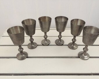 Vintage mini silver goblets