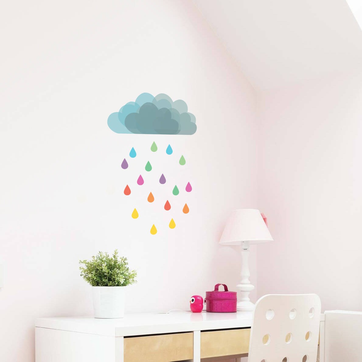 Cloud Rain Removable Wall Sticker