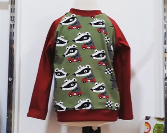 Racing badgers raglan sleeve top