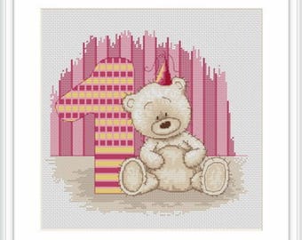 Cross Stitch Kit Baby First Birthday Cross Stitch Set Luca-S Wall Decor Home decor Hand Embroidery Handmade Punto de cruz Point de croix