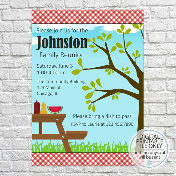 family picnic invitation