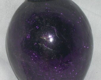 Purple Mercury Glass Egg Shaped Kugel Christmas Ornament